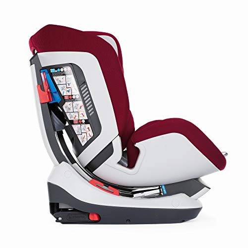 Chicco Seat up 012 Silla de coche isofix grupo 012 (0-25kg) con reductor, color rojo (Red Passion) Silla de coche grupo 0+/1/2, Color Red Passion