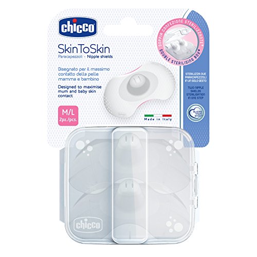 Chicco Skintoskin - Protegepezón silicona suave y fina, 2 unidades, M/L