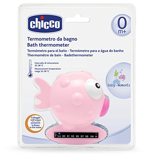 Chicco - Termómetro de baño forma pez, color rosa