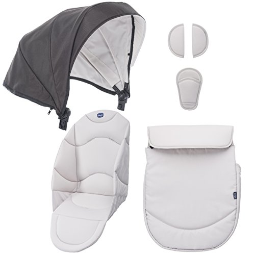 Chicco Urban Color Pack - Set de accesorios: capota + cubrepiernas + kit confort, color beige