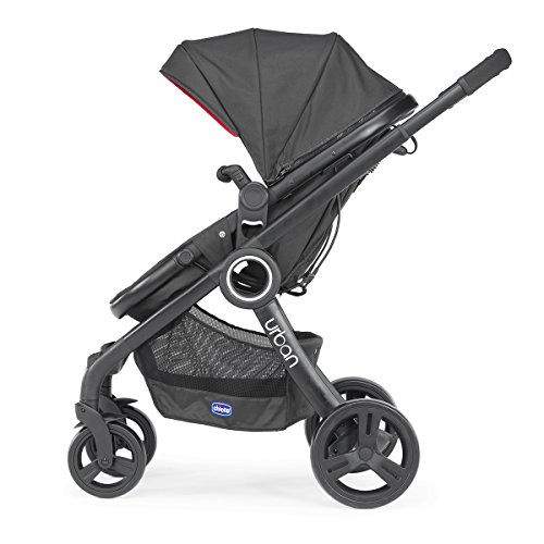 Chicco Urban Plus - Carrito transformable en capazo y silla de paseo, 7,6 kg, color negro