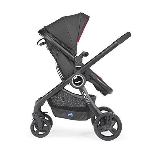 Chicco Urban Plus - Carrito transformable en capazo y silla de paseo, 7,6 kg, color negro