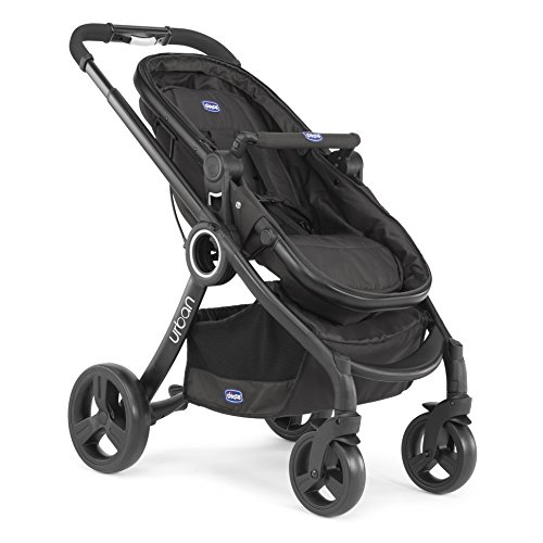 Chicco Urban Plus - Carrito transformable en capazo y silla de paseo, 7,6 kg, color negro