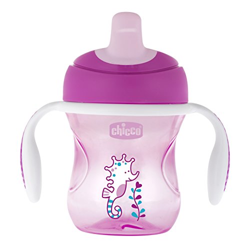 Chicco - Vaso de entrenamiento con boquilla, color rosa