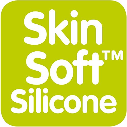 Chupete de silicona "Skin Soft" de MAM, 0-6 meses, neutral, set de 2, incluye caja de transporte para esterilización y correa con clip