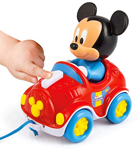 Clementoni- Mickey Coche Arrastre +10 Meses 21x19 Mouse Baby, Multicolor, única (17208)