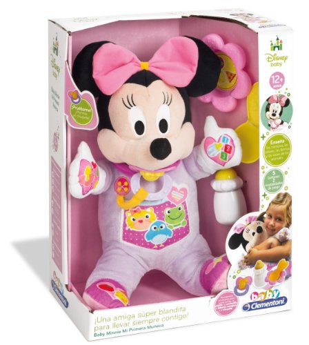 Clementoni Peluche interactiva Minnie Mi Primera Muñeca, Color Rosa, 36.8 x 28.2 x 16.5 (65547)