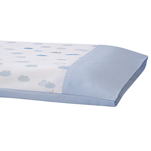 Clevamama Clevafoam Funda almohadas para bebés (0-12 meses), algodón - Azul