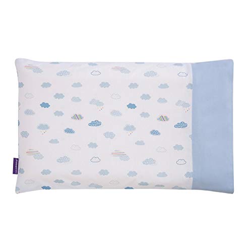 Clevamama Clevafoam Funda almohadas para bebés (0-12 meses), algodón - Azul