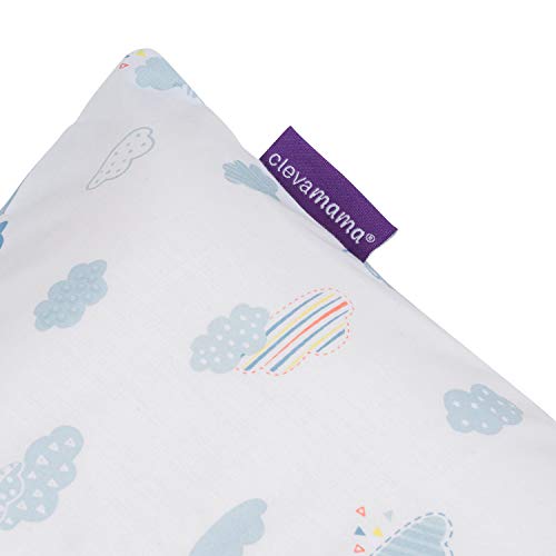 Clevamama Clevafoam Funda almohadas para bebés (0-12 meses), algodón - Azul