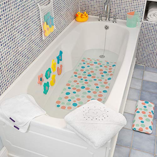 Clevamama Polka Dot - Alfombra de Baño Antideslizante para Bebés