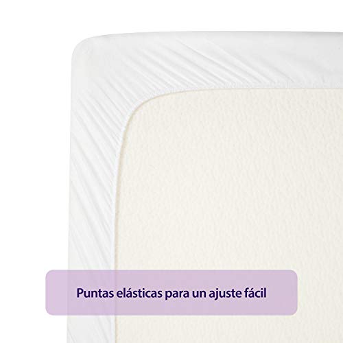 Clevamama Protector de colchón para cama individual. Ajustable y transpirable 90x190 cm