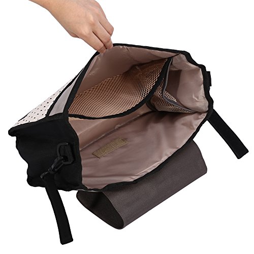 Cochecito de bebé multifunción Cochecito de bebé Bolsa de pañales Cochecito de bebé Bolsa de almacenamiento universal para recién nacido Colección de artículos para niños(negro)