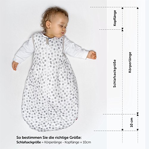 Coconette Circle Saco de dormir bebé todo el año - 2 Piezas: saco exterior forrado y saco interior de manga larga | para invierno y verano, 100% algodón - Talla: 3-6 meses (62/68)