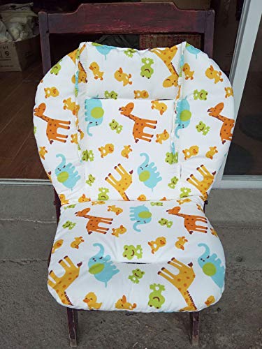 Cojín de asiento para silla alta para bebé, transpirable, diseño de animales