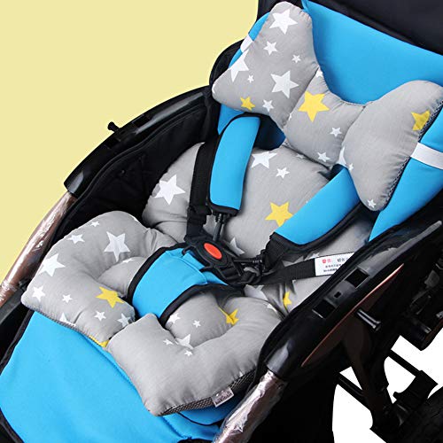 Cojín Reductor Universal de Algodón para Silla de Coche, Silla de Paseo, Capazo Protector de Cuerpo para Coche (estrella)