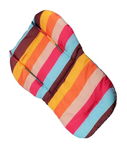 Cojín trona, Amcho Baby Cochecito / Trona / Asiento de coche Película protectora Respirable Impermeable Pad (Rainbow Stripes)