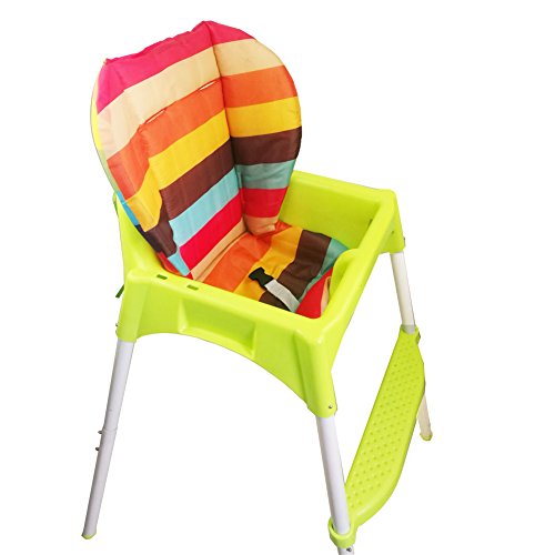 Cojín trona, Amcho Baby Cochecito / Trona / Asiento de coche Película protectora Respirable Impermeable Pad (Rainbow Stripes)