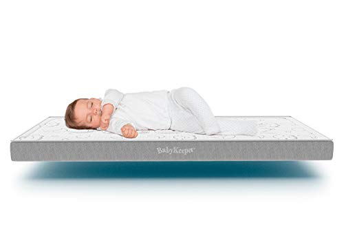 Colchón De Cuna Babykeeper® Pro | Cambia de color con la temperatura | Tratamiento activo de la plagiocefalia | Reducción de factores exógenos ante la muerte súbita | Producto Sanitario | (57x117)