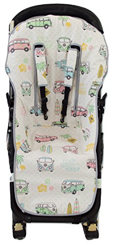 Colchoneta o funda para Bugaboo Camaleon, Buffalo, Fox + Protector de arneses. Modelo Peace and Love