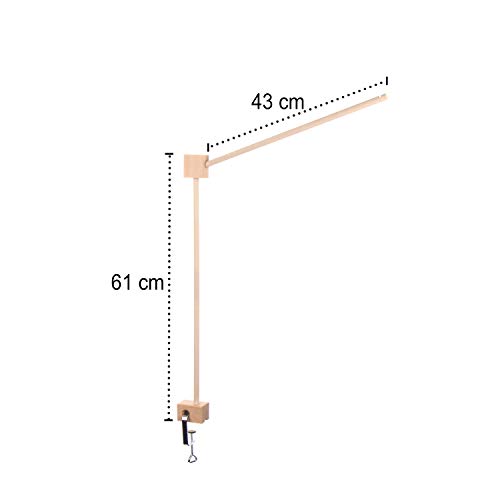 com-four® Soporte móvil de Madera, Soporte para cunas y cambiadores.