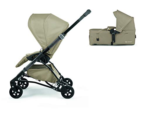 Concord SOSC0990 Soul Baby Set - Sistema Modular Silla Paseo Soul + Capazo Blando Scout, Apto desde el Nacimiento, Manillar Telescópico, Respaldo Regulable, Color Powder Beige