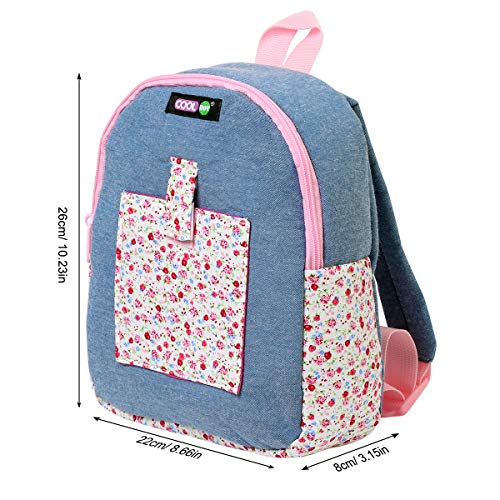 COOLDOT Mochila de Felpa con Peluche para niños pequeños con muñeco/a extraíble Bolsa Infantil para niños/as de 3 años o más