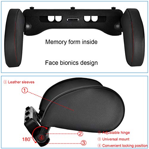 Cozywind Reposacabezas Coche,Ajustable para el Cuello, Cuello Almohada de Viaje para Asiento de Automóvil para Adultos y Niños (Negro)