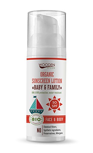 Crema solar de Wooden Spoon, factor de protección 50, 50 ml