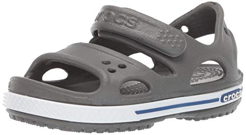 Crocs Crocband II Sandal PS K, Sandalias Unisex Niños, Gris (Slate Grey/Blue Jean), 24/25 EU