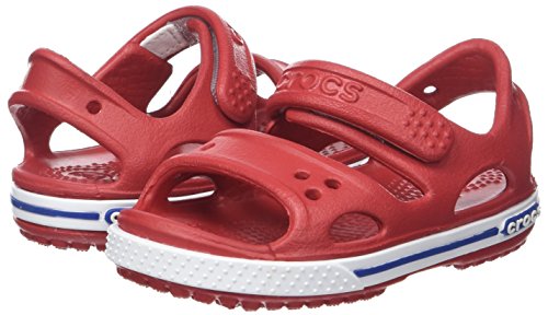 Crocs Crocband II Sandal PS K, Sandalias Unisex Niños, Rojo (Pepper/Blue Jean), 25/26 EU