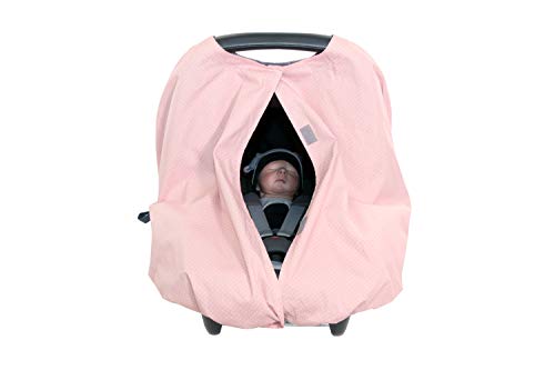 Cubrelactancia de ULLENBOOM ® rosa (pañuelo de lactancia también apto como cubierta para el cochecito o cobertor para asiento infantil; 100 % algodón)