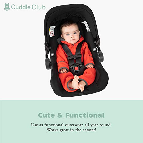 Cuddle Club Mono Polar Bebé para Recién Nacidos a Niños 4 Años - Pijamas Infantiles Chaqueta de Invierno Abrigo Polar Niño Mono de Niños - BearGrey4T