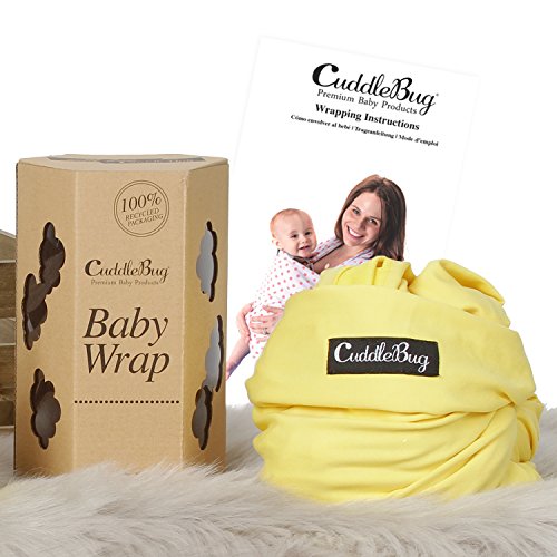 CuddleBug Fular Portabebés 9 en 1 – Canguro para Bebés Recién Nacidos y Niños hasta 16 Kg – Manos libres - Porta Bebés de Tela Suave y Elástico – Ideal como Regalo de Babyshower – Talla Única - (Rosa)