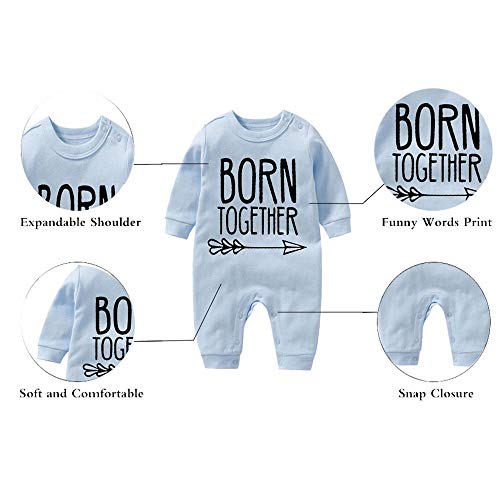 culbutomind Born Together Friends Forever Cute Twins Baby Body para recién nacido gemelos ropa de regalo