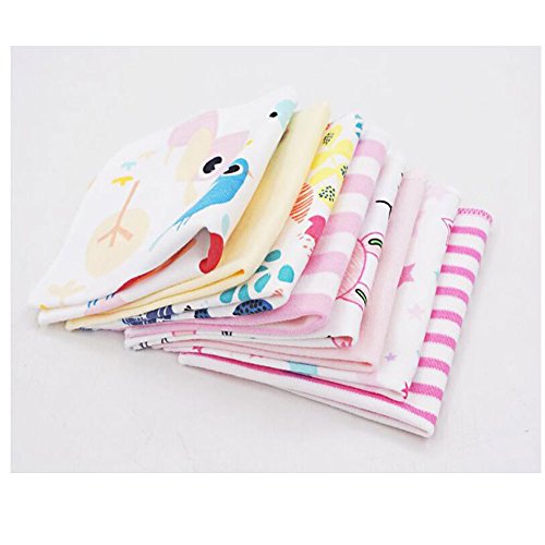 CuteOn Paquete de 8 Súper Suave Bebé Washcloth Alimentación Limpiar Paño para Recién nacido Chicos & Chicas Azul Coche