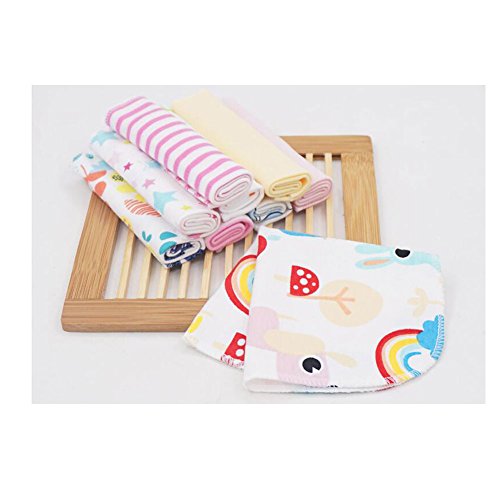 CuteOn Paquete de 8 Súper Suave Bebé Washcloth Alimentación Limpiar Paño para Recién nacido Chicos & Chicas Azul Coche