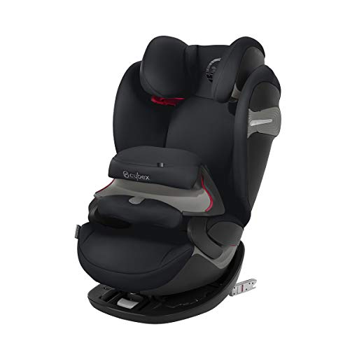 Cybex Gold Pallas S-Fix - Silla de coche 2 en 1  para coches con y sin Isofix, Grupo 1/2/3 (9-36 kg), Desde los 9 meses hasta los 12 años aprox., Colección Color 2018, Negri (Lavastone Black)