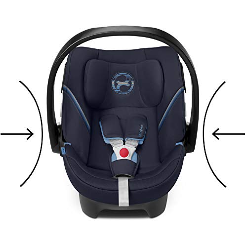 CYBEX Gold Portabebé Aton 5, En contra de la marcha, Incluye reductor para recién nacido, Desde el nacimiento hasta aproximativamente 18 meses, Máximum 13 kg, Gris (Soho Grey)