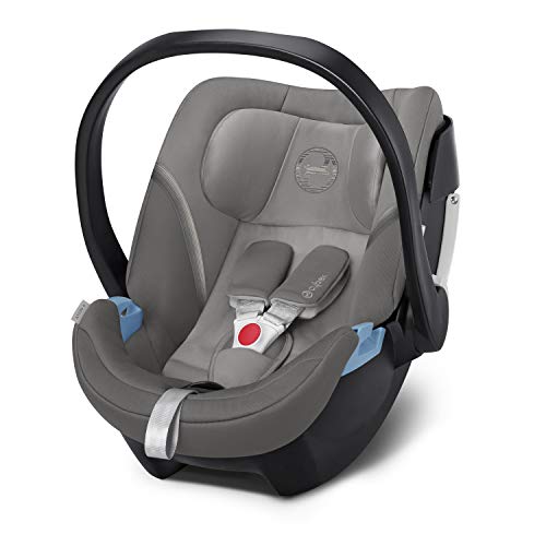 CYBEX Gold Portabebé Aton 5, En contra de la marcha, Incluye reductor para recién nacido, Desde el nacimiento hasta aproximativamente 18 meses, Máximum 13 kg, Gris (Soho Grey)