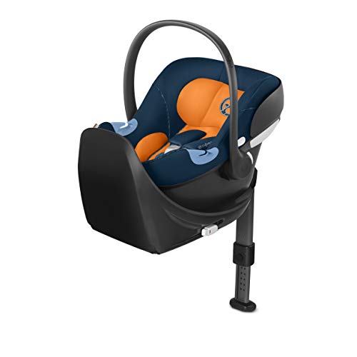 Cybex Gold - Portabebé Aton M, en contra de la marcha, incluye reductor para recién nacido, desde el nacimiento hasta aprox. 18 meses, max. 13 kg, premium black