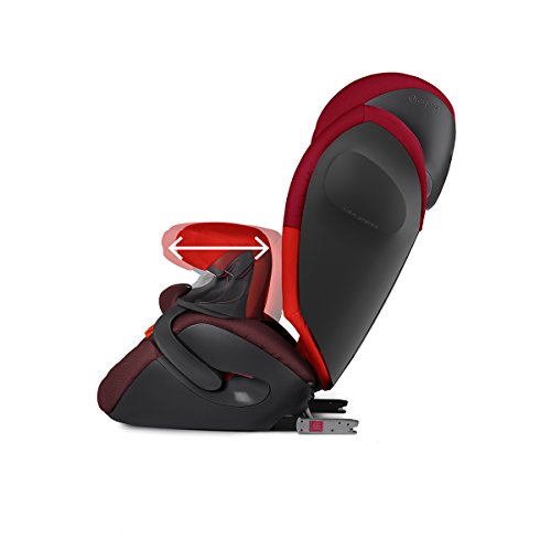 Cybex - Silla de coche grupo 1/2/3 Pallas M-Fix SL, silla de coche 2 en 1 para niños, para coches con y sin ISOFIX, 9-36 kg, desde los 9 meses hasta los 12 años aprox.Rumba Red