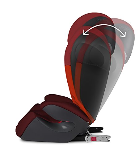 Cybex Silla de coche grupo 2/3, Solution M-Fix SL, Para coches con y sin Isofix, Grupo 2/3 (15-36 kg), Desde los 3 hasta los 12 años, Rojo (Rumba Red)