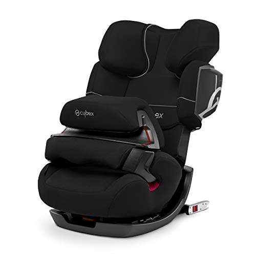 Cybex Silver Pallas 2-Fix 515111005 Silla de Coche 2 en 1, Grupo 1/2/3, Colección de Color 2019, Negro (Pure Black)