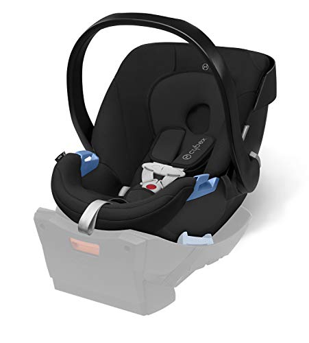 Cybex Silver - Portabebé Aton, en contra de la marcha, incluye reductor para recién nacido, desde el nacimiento hasta aprox. 18 meses, max. 13 kg, rumba red