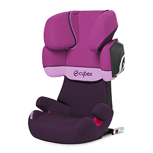 Cybex Silver Solution X2-Fix - Silla de coche  con y sin Isofix, Grupo 2/3 (15-36 kg), Desde los 3 hasta los 12 años aprox., Morado (Purple Rain)