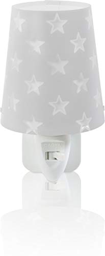 Dalber Stars Luz nocturna quitamiedos estrellas infantil enchufe led gris, 0.3 W