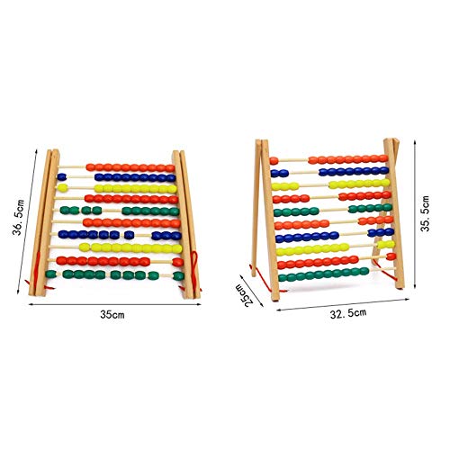 Dardo electronico Temprano Juguete Ábaco De Aprendizaje Juguetes Educativos Clásico Juguete De Madera Ábaco Matemáticas Oficina de Ocio Deportivo (Color : Multi-Colored, Size : 32.5x35.5x25cm)