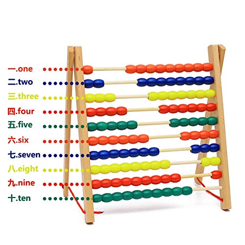 Dardo electronico Temprano Juguete Ábaco De Aprendizaje Juguetes Educativos Clásico Juguete De Madera Ábaco Matemáticas Oficina de Ocio Deportivo (Color : Multi-Colored, Size : 32.5x35.5x25cm)