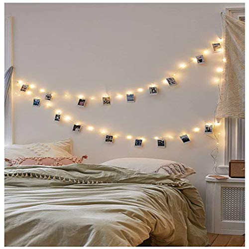 Deajing Cadena De Luces Led Con 20 Bombillas Led Alambre De Cobre ConexióN Luces De Hadas Para Decorativas Navidad Imagen Partido Decoración Photo Clip